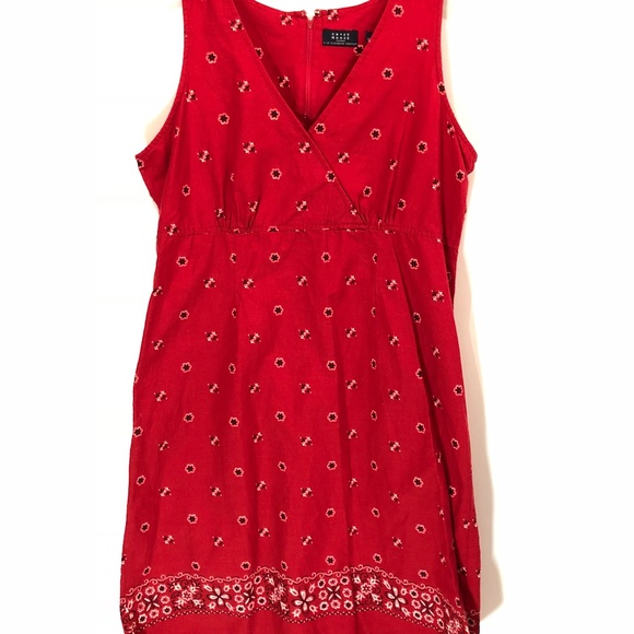 red handkerchief dress